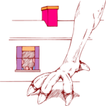 Claw Next to House Clip Art