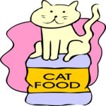 Cat & Food 06 Clip Art