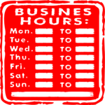 Business Hours Sign Clip Art