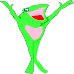 Frog Singing Clip Art