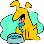 Dog Drinking 5 Clip Art