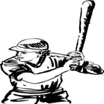 Baseball - Batter 19 Clip Art