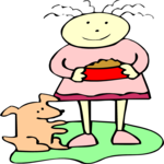 Dog Feeding Clip Art