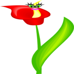 Flower with Face 8 Clip Art