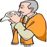 Blowing Conch 1 Clip Art