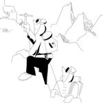 Mountain Climbing 03 Clip Art