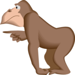 Chimp Pointing 2 Clip Art