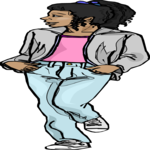 Girl Standing 04 Clip Art