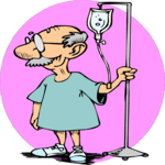 Man with IV 1 Clip Art