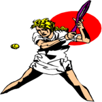 Tennis - Player 61 Clip Art