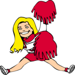 Cheerleader Leaping Clip Art