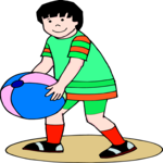 Boy with Ball 06 Clip Art