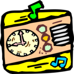 Clock Radio 2 Clip Art