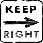 Keep Right 2 Clip Art