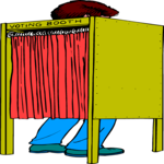 Voting Booth 07 Clip Art