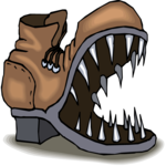 Boot with Teeth Clip Art