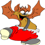 Bat in Santa's Outfit