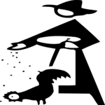 Pilgrim Feeding Chicken Clip Art