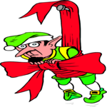 Elf Tied Up Clip Art