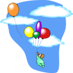 Baby & Balloons 3 Clip Art
