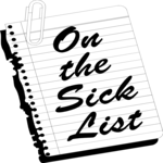 On the Sick List Clip Art
