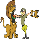 Lion & Tamer 2 Clip Art