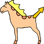 Horse with Tail-Horn 