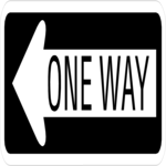 One Way 3 Clip Art