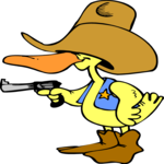 Cowboy - Duck Clip Art