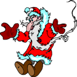 Santa Falling Clip Art