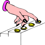 Pressing Buttons Clip Art