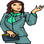 Woman with Purse 1 Clip Art