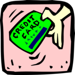 Credit Card in Hand 2 Clip Art