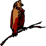 Bird Perched 1 Clip Art