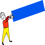 Man Holding Sign 1 Clip Art