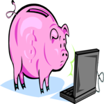 Piggy Bank & Laptop