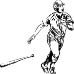 Baseball - Batter 23 Clip Art