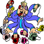 Phone Stress (2) Clip Art