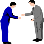 Exchanging Business Cards Clip Art