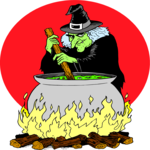 Witch Cooking 2 Clip Art