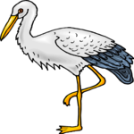 Stork 7 Clip Art