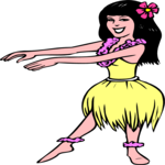 Hula Dancer 3 Clip Art