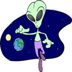 Space Alien 034 Clip Art