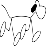 Stick Figure Dog 5 Clip Art