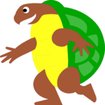 Turtle Running 1 Clip Art
