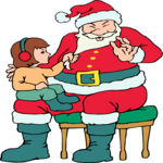 Santa & Child 3 Clip Art