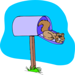 Squirrel in Mailbox Clip Art