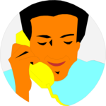 Man on Phone 3 Clip Art