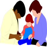 Pediatrician & Patients 1 Clip Art