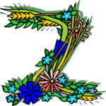 Flowery Z 2 Clip Art